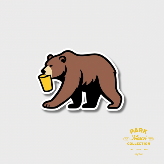 The Thirsty Bear Sticker