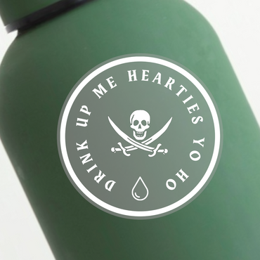 pirates yo ho decal water bottle