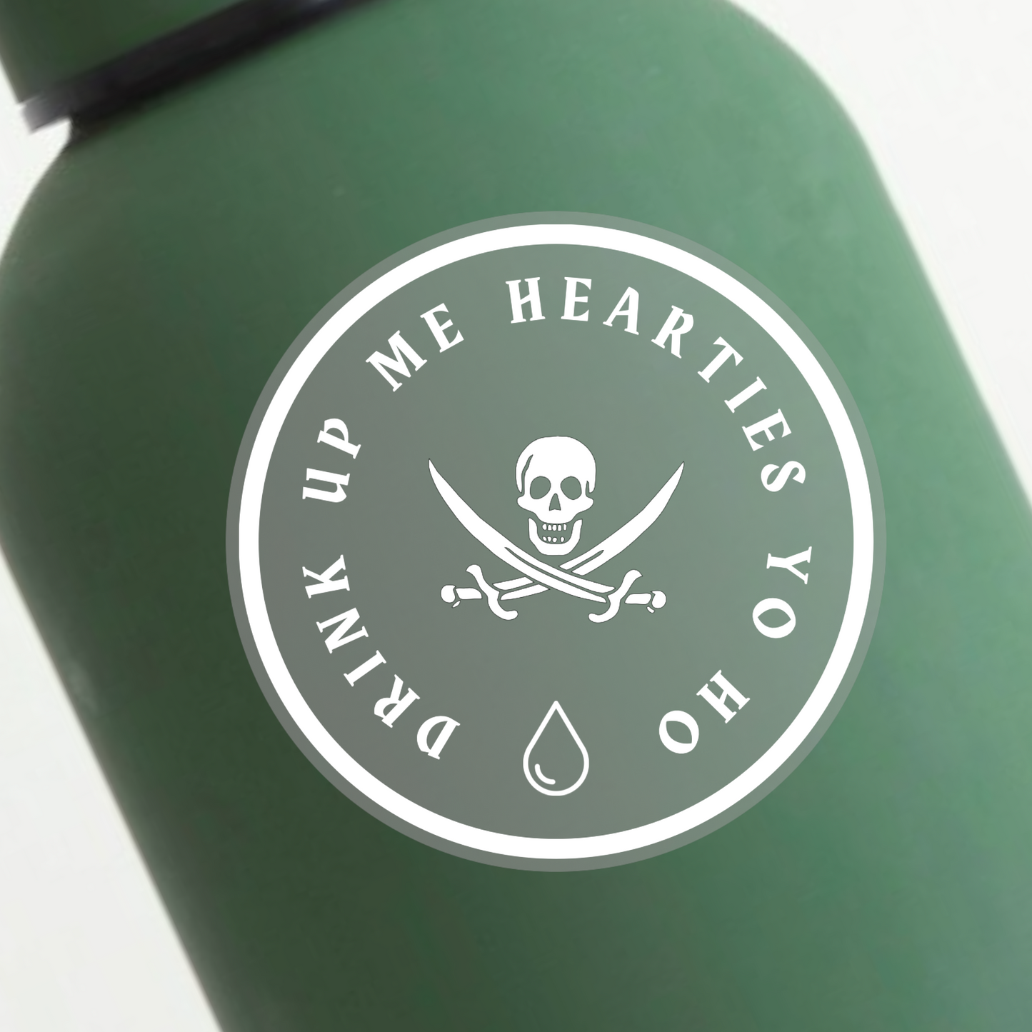 pirates yo ho decal water bottle