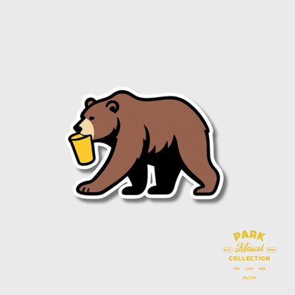 The Thirsty Bear Sticker