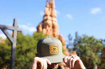 Thunder Mining Co. Faux Leather Patch Hat- 5 Panel Classic Trucker