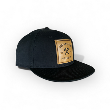 Thunder Mining Co. Faux Leather Hat Kids- Premium Flat Bill Snapback YOUTH
