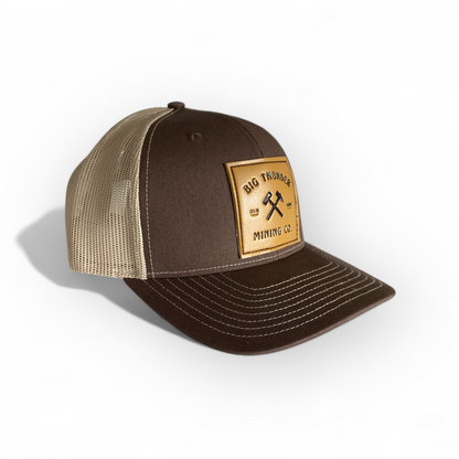 Thunder Mining Co. Faux Leather Retro Trucker Hat