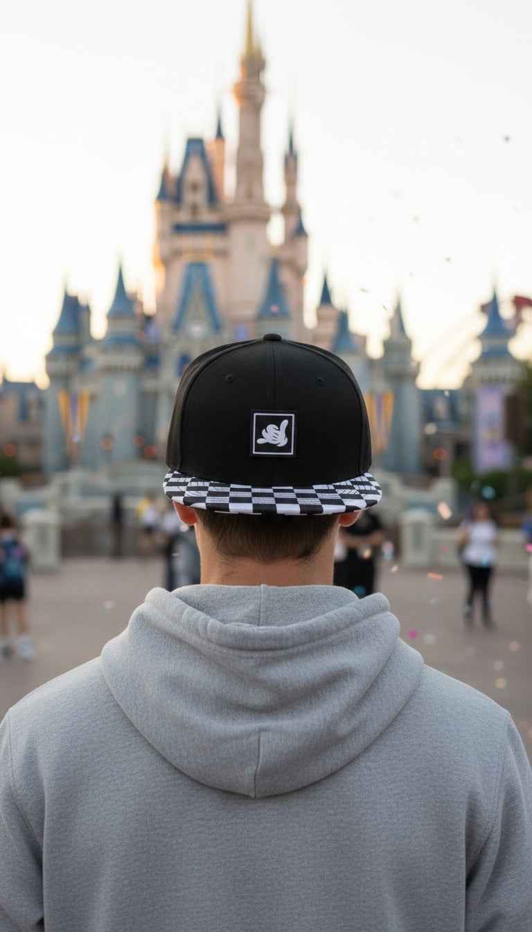 Shaka Pal Checkered Snapback Hat- Youth