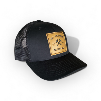 Thunder Mining Co. Faux Leather Retro Trucker Hat