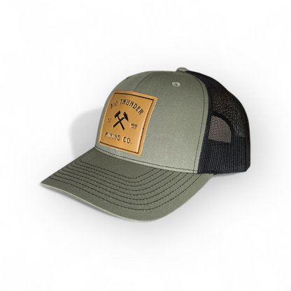 Thunder Mining Co. Faux Leather Retro Trucker Hat
