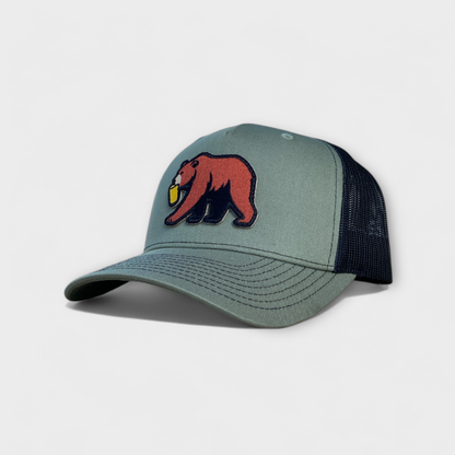 The Thirsty Bear Hat Retro Trucker
