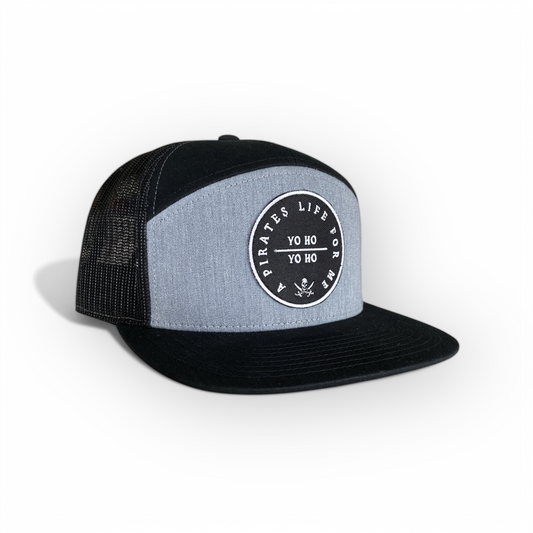 Pirates Life Patch Hat- 7-Panel Flat Bill Snapback