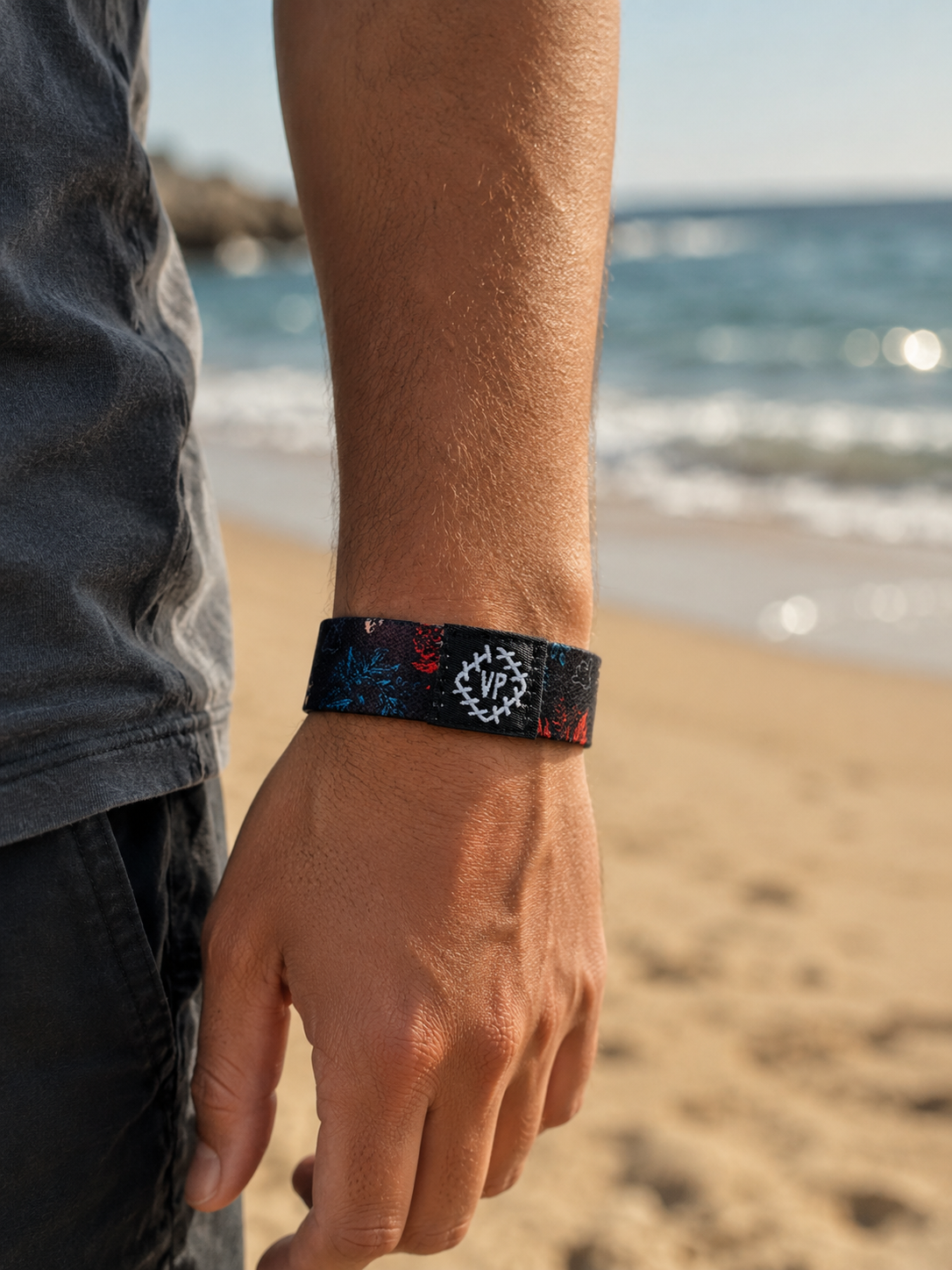 Park Band Wristband- Shaka Hawaiian Flower