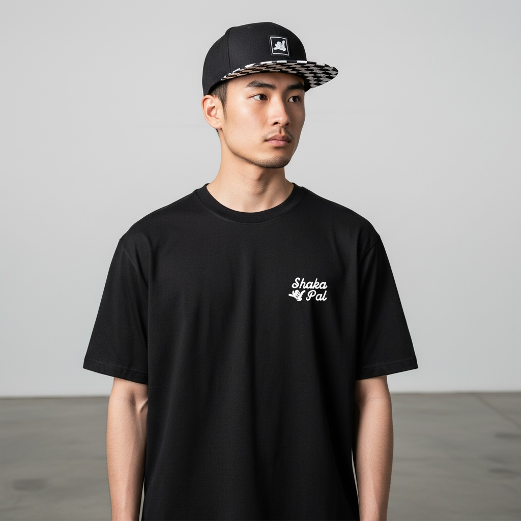 Shaka Pal Checkered Snapback Hat