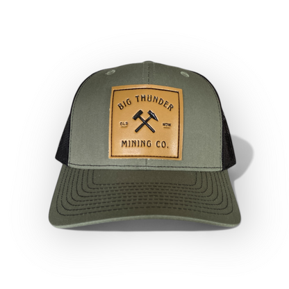 Thunder Mining Co. Faux Leather Retro Trucker Hat