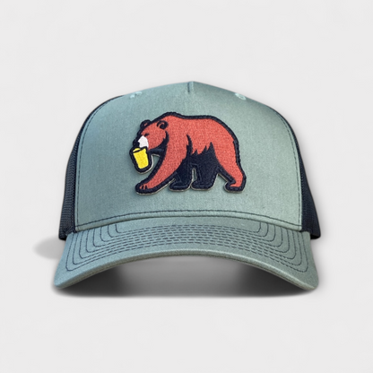 The Thirsty Bear Hat Retro Trucker