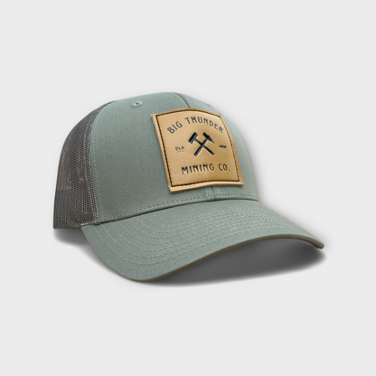 Thunder Mining Co. Faux Leather Retro Trucker Hat