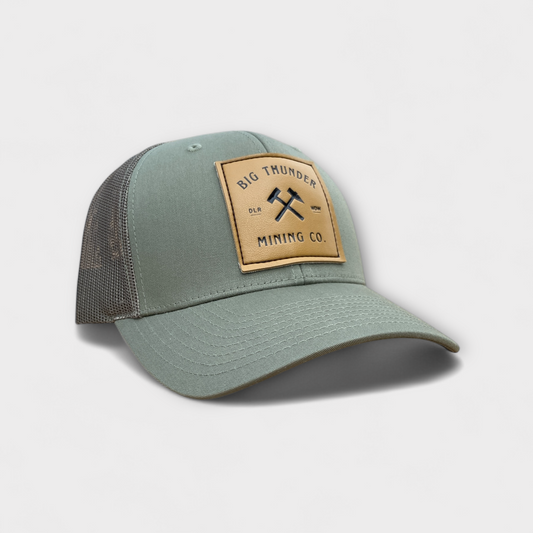 Thunder Mining Co. Faux Leather Retro Trucker Hat
