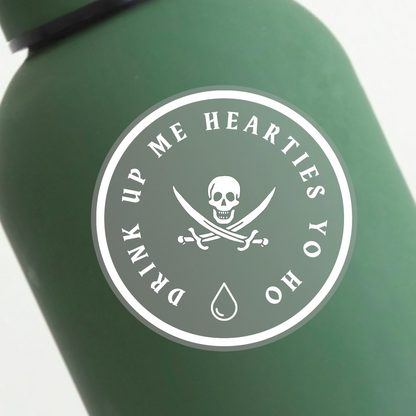 pirates yo ho decal water bottle