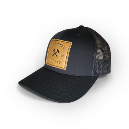 Thunder Mining Co. Faux Leather Retro Trucker Hat