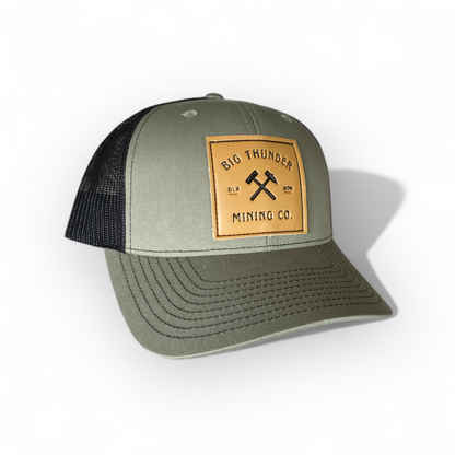 Thunder Mining Co. Faux Leather Retro Trucker Hat