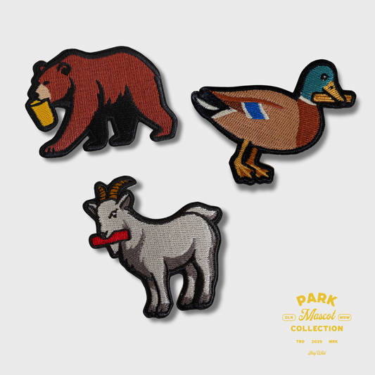 Park Mascot Iron-On Patch Set