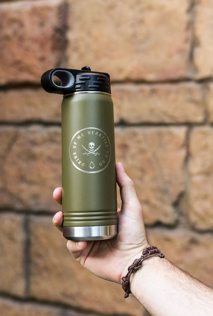 Pirates Canteen- Pirates Inspired Water Bottle Tumbler - Vacation Patches