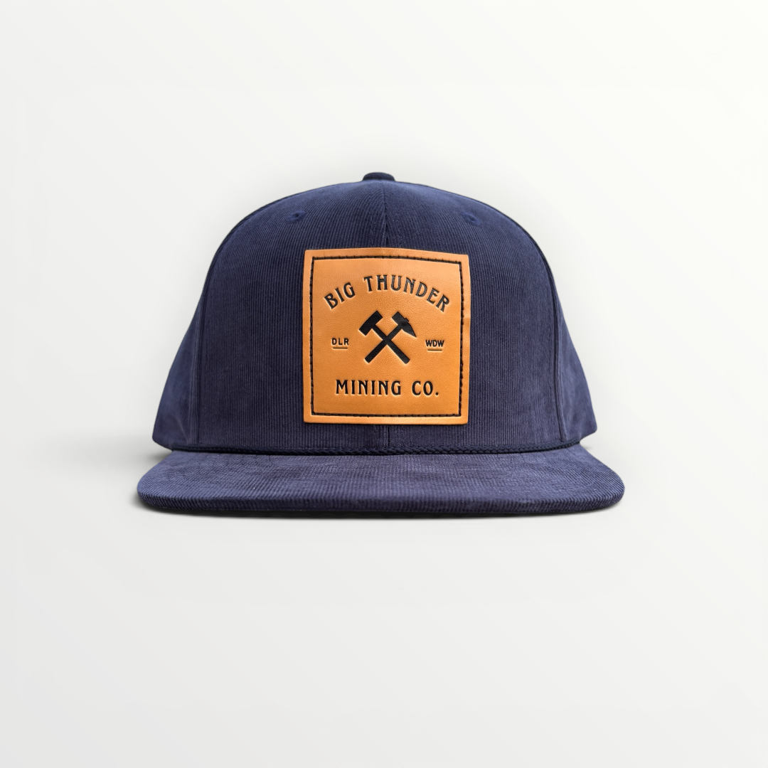 Thunder Mining Co. Faux Leather Patch Hat- Corduroy
