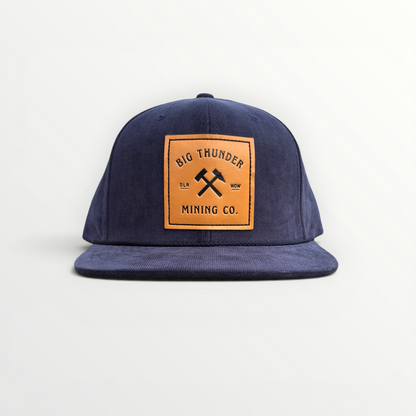 Thunder Mining Co. Faux Leather Patch Hat- Corduroy