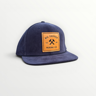 Thunder Mining Co. Faux Leather Patch Hat- Corduroy