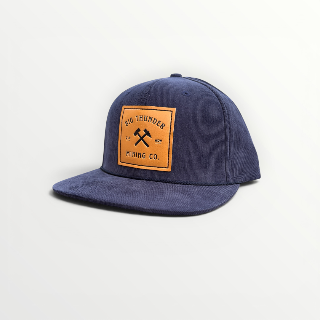 Thunder Mining Co. Faux Leather Patch Hat- Corduroy