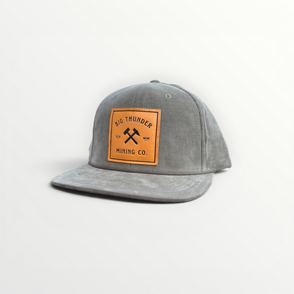 Thunder Mining Co. Faux Leather Patch Hat- Corduroy
