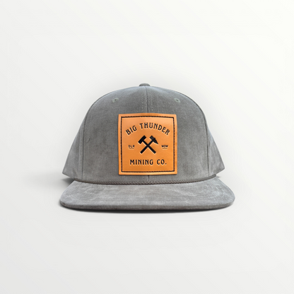 Thunder Mining Co. Faux Leather Patch Hat- Corduroy