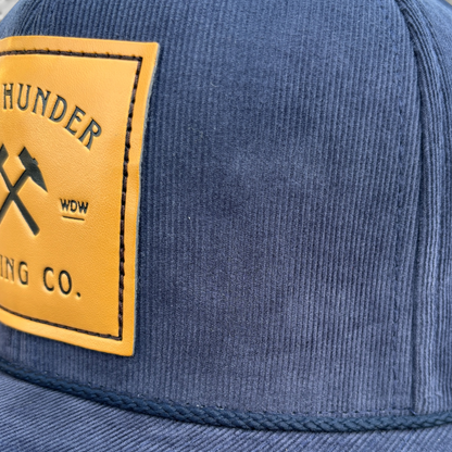 Thunder Mining Co. Faux Leather Patch Hat- Corduroy