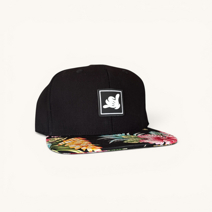 Shaka Pal Black Floral Hat