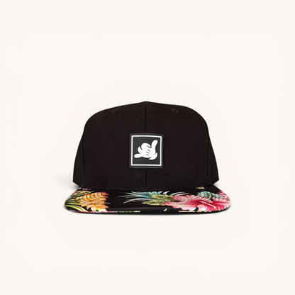 Shaka Pal Black Floral Hat
