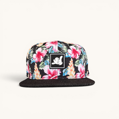Shaka Pal Floral Black Hat