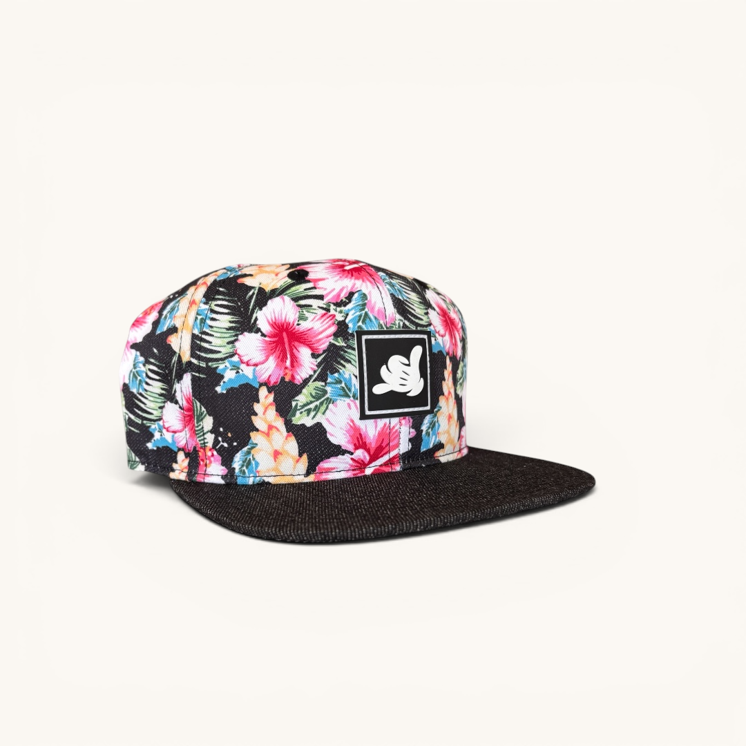 Shaka Pal Floral Black Hat