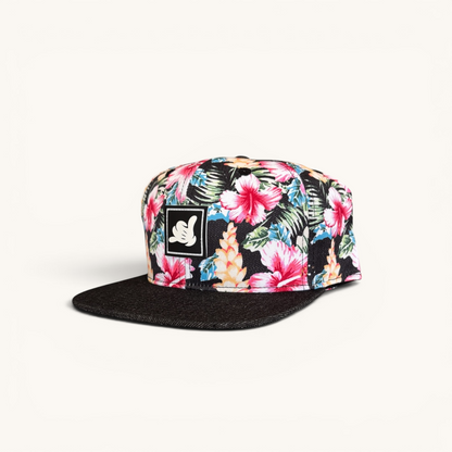 Shaka Pal Floral Black Hat