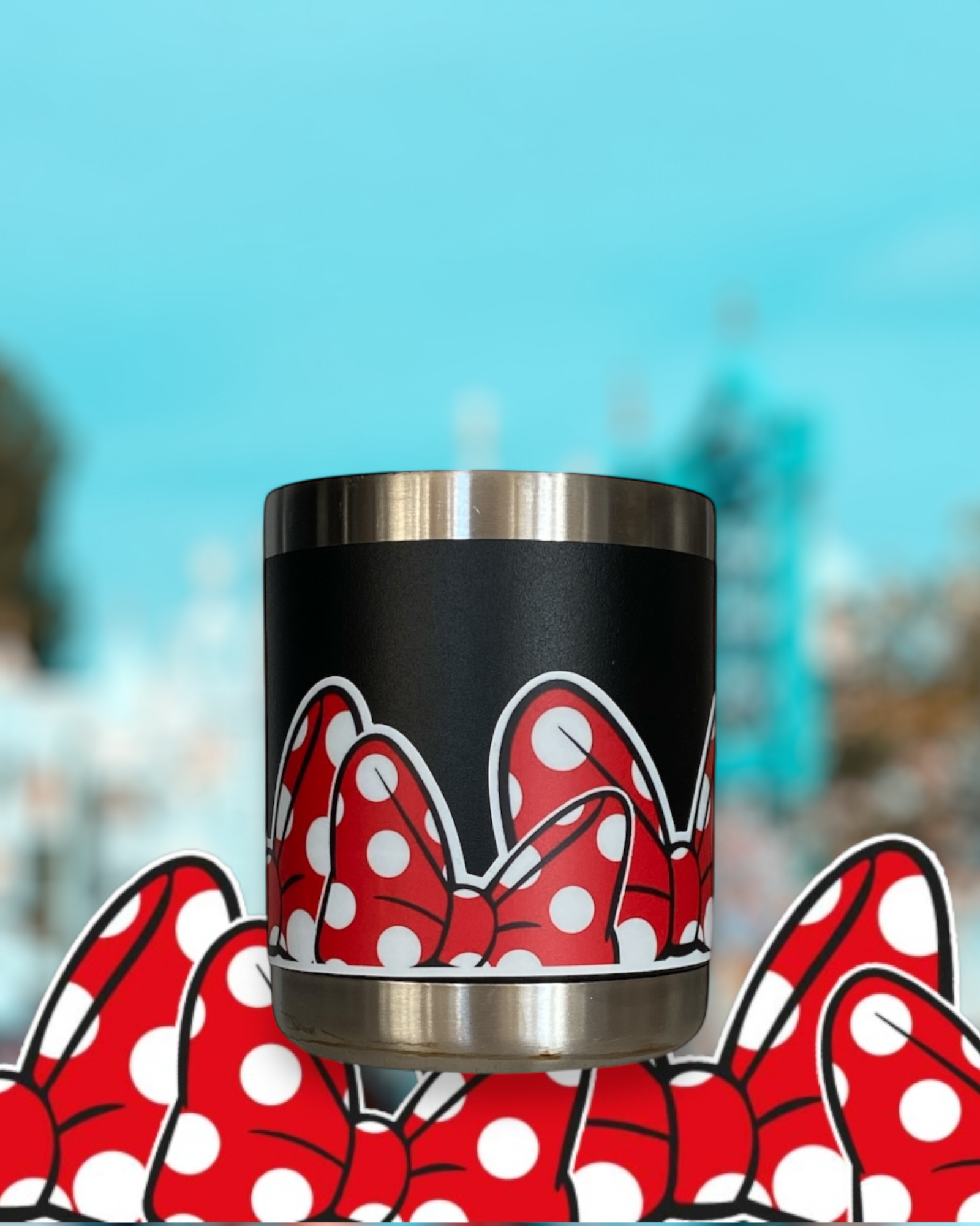 Minnie theme disney sticker for bottle