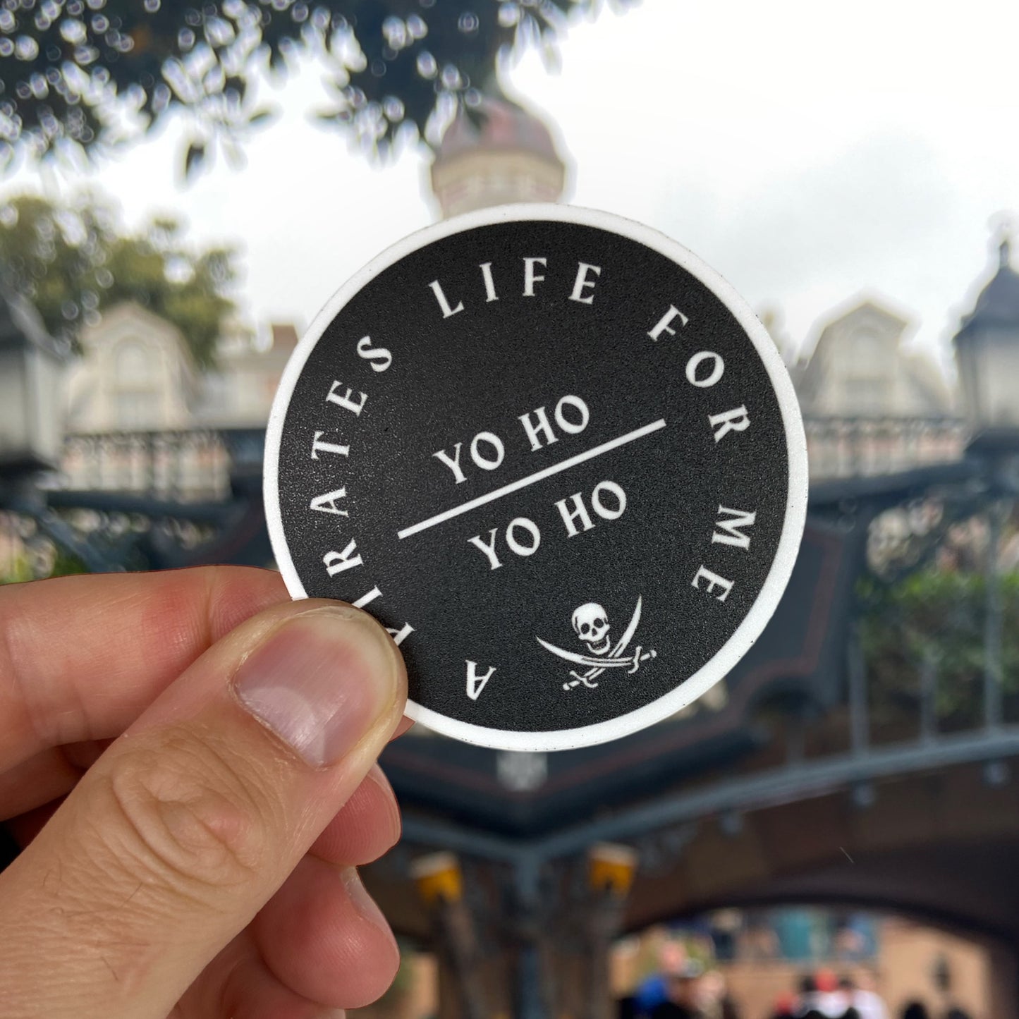 pirates sticker at disney park