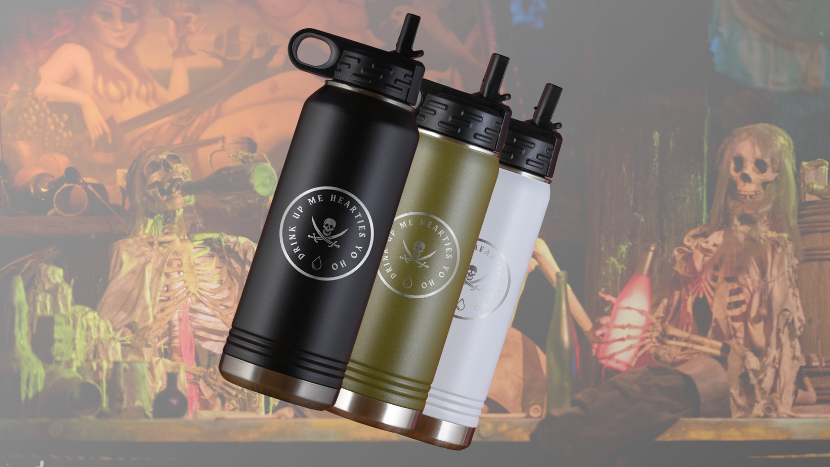 pirates themed water bottle