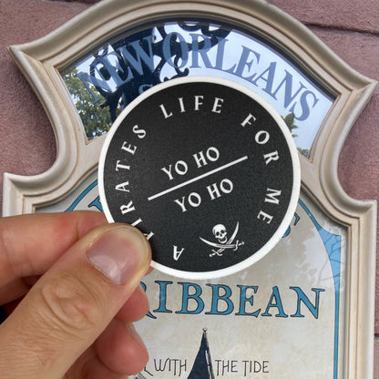 pirates sticker outside pirates ride